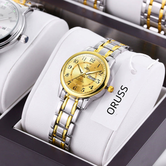 Fashionable Waterproof Alloy Women's Fullautomatic Electronic Round Dial Watches