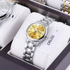 Fashionable Waterproof Alloy Women's Fullautomatic Electronic Round Dial Watches