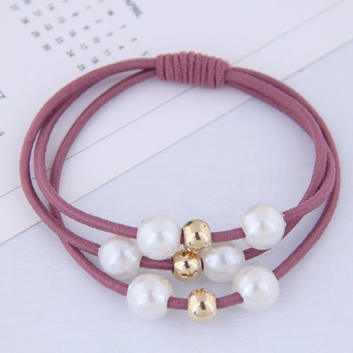 Fashionable Wild Pearl Hair Ring Headdress Simple Hair Rope Rubber Band Hair Accessories Rubber Band