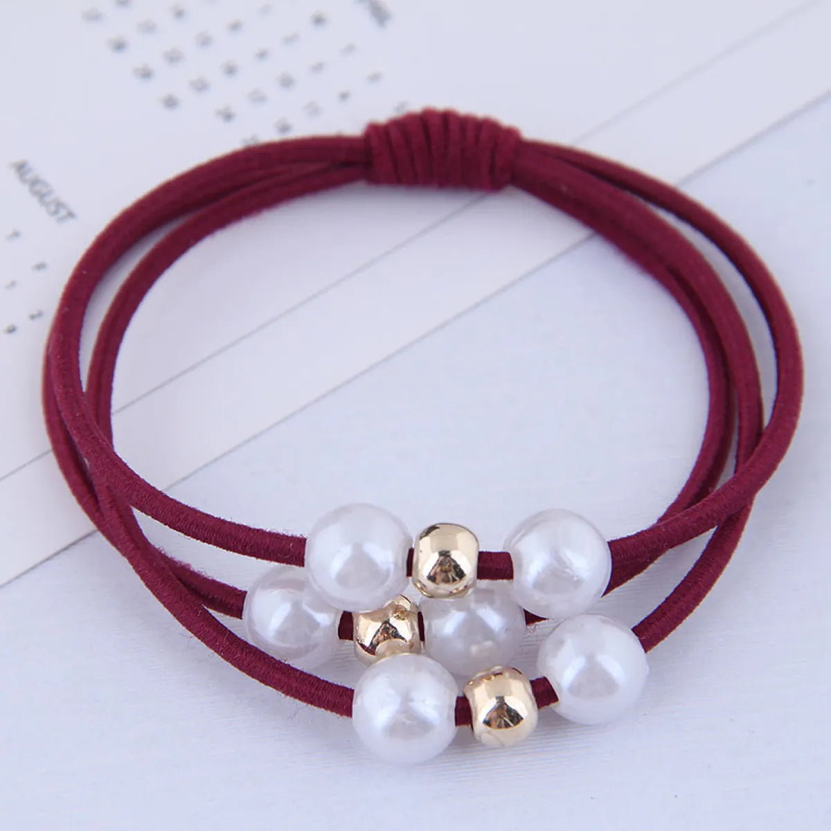 Fashionable Wild Pearl Hair Ring Headdress Simple Hair Rope Rubber Band Hair Accessories Rubber Band