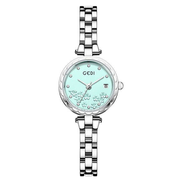 Fashionable Women's Alloy Bracelet Watch With Round Dial And Mineral Reinforced Glass Mirror