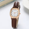 Fashionable Women's Alloy Strap Round Dial Watch Pin Buckle Spiral Crown Ordinary Glass Mirror