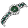 Fashionable Women's Diamondencrusted Quartz Bracelet Watch With Starry Sky Design Alloy Case Rose Gold Buckle And Round Dial