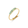 Fashionable Women's Stainless Steel Ring Jewelry 18K Gold Plated With Geometric Pattern And Adjustable Opening