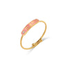 Fashionable Women's Stainless Steel Ring Jewelry 18K Gold Plated With Geometric Pattern And Adjustable Opening