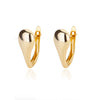 Female Earring Copper Platinum Gold Inlaid Zircon Oval Geometric Heartshaped