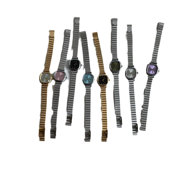 Female Fashion Metal Square Dial Quartz Watch