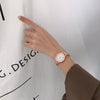 Female Fashion Retro Artistic Alloy And Stainless Steel Bracelet Watch With Round Dial