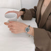 Female Fashion Retro Artistic Alloy And Stainless Steel Bracelet Watch With Round Dial