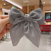 Female Hair Accessories Fabric Handmade Solid Color Bow Duck Bill Clip Hairpin