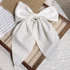 Female Hair Accessories Fabric Handmade Solid Color Bow Duck Bill Clip Hairpin