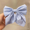 Female Hair Accessories Fabric Handmade Solid Color Bow Duck Bill Clip Hairpin