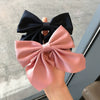 Female Hair Accessories Fabric Handmade Solid Color Bow Duck Bill Clip Hairpin