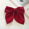Female Hair Accessories Fabric Handmade Solid Color Bow Duck Bill Clip Hairpin