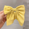 Female Hair Accessories Fabric Handmade Solid Color Bow Duck Bill Clip Hairpin