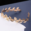 Female Hair Accessories Golden Leaf Metal Hairband Hair Crown With Electroplated Design Baroque Personality For Wholesale