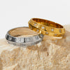 Female Hip Hop Fashion Diamond Ring In Geometric Design Stainless Steel With Electroplating Treatment