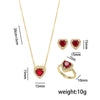 Female Necklace Titanium Steel Pendant With 18K Gold Zircon Set Heart Water Drop Bell Pattern Luxury New Style Design Sense Electroplated In Vacuum Furnace
