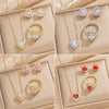 Female Necklace Titanium Steel Pendant With 18K Gold Zircon Set Heart Water Drop Bell Pattern Luxury New Style Design Sense Electroplated In Vacuum Furnace