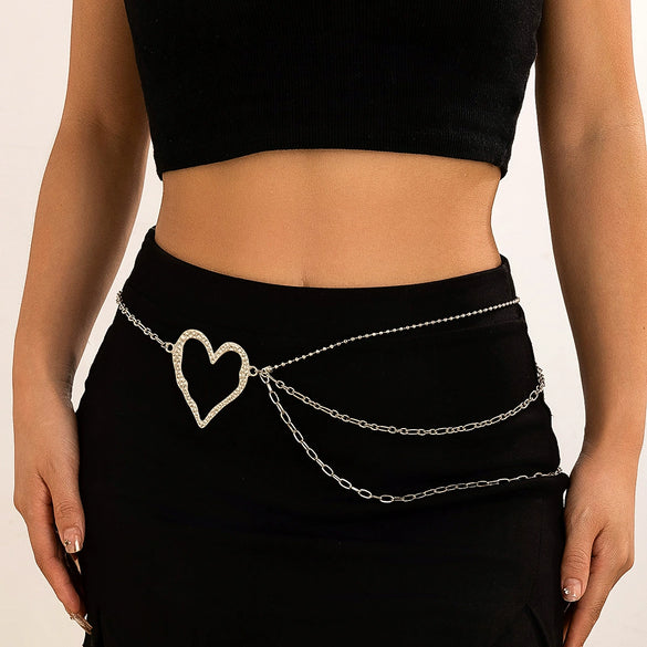 Female Personality Metal Thin Body Chain Waist Chain