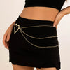 Female Personality Metal Thin Body Chain Waist Chain