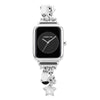 Female Student Casual Waterproof Square Dial Alloy Bracelet Quartz Watch With Stainless Steel Buckle And Mineral Reinforced Glass Mirror