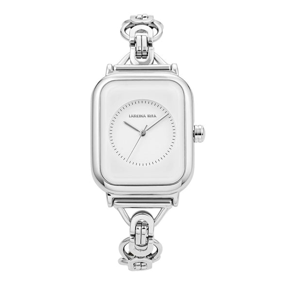 Female Student Casual Waterproof Square Dial Alloy Bracelet Quartz Watch With Stainless Steel Buckle And Mineral Reinforced Glass Mirror