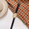 Female Student Digital Exam Watch Oval Dial Metal Case Ordinary Glass Mirror Fashion Style
