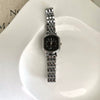 Female Student Fashion Light Luxury Square Dial Stainless Steel Band Alloy Case Quartz Watch