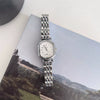 Female Student Fashion Light Luxury Square Dial Stainless Steel Band Alloy Case Quartz Watch