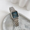 Female Student Fashion Square Alloy Case Steel Band Watch