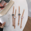 Female Student Leisure Retro Style Alloy Band Quartz Watch With Round Dial
