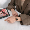 Female Student Leisure Retro Style Alloy Band Quartz Watch With Round Dial