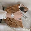 Female Student Leisure Style Alloy Case Plaid Quartz Watch
