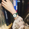 Female Student Mori Style Alloy Case Imitation Leather Strap Round Dial Quartz Watch