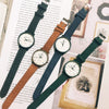 Female Student Mori Style Alloy Case Imitation Leather Strap Round Dial Quartz Watch