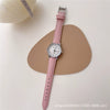 Female Student Quartz Watch Alloy Case Ordinary Glass Mirror Leisure Style Round Shape
