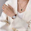 Female Student Quartz Watch Alloy Case Ordinary Glass Mirror Leisure Style Round Shape