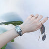 Female Student Square Alloy Bracelet Watch With Printed Logo Simple Cold Style Allmatch Chain Leisure Design