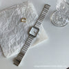 Female Watch Alloy Metal Steel Wire Belt Square Simple Cold Wind Green Leisure Design