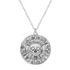 Festival Element Skull Necklace With Aztec Gold Coin Chain Alloy Material Geometric Styling Electroplating Treatment
