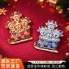 Festive Enamel Reindeer Brooch Pin With Boots And Sled Design Electroplated Alloy Holiday Clothing Accessory For Women And Men