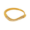 Fine Circle Color Plated Zircon Rig Ring Stacked With Finger Ring Stainless Steel Jewelry For Women With Geometric Design And Electroplating