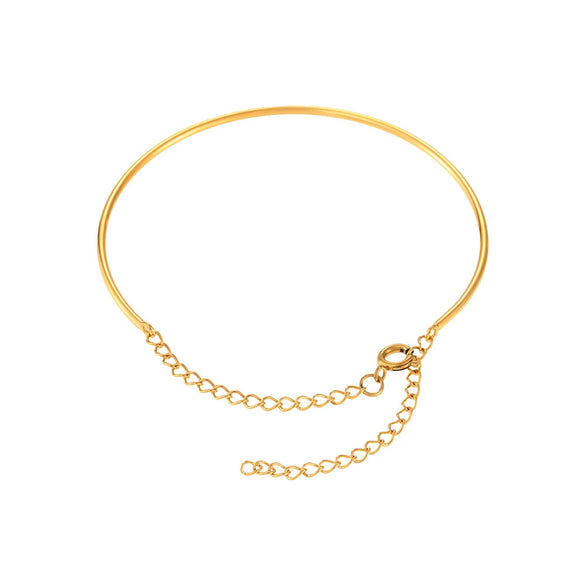 Fine Coil Bracelet And Hand Ring In Niche Fashion Ins Style Titanium Steel Geometric Pattern Pvd Electroplated Real Gold Jewelry For Women