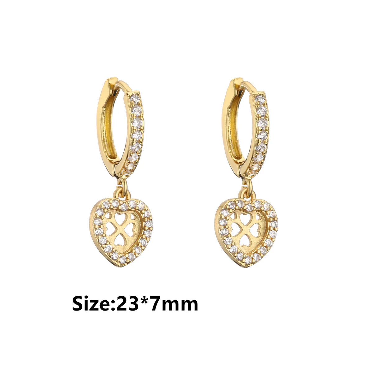 Fashion Geometric Plating Copper Zircon Earrings