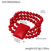 Finely Carved Natural Stone And Stainless Steel Geometric Beaded Bracelets With Maitreya Buddha Design Electroplated For Men And Women