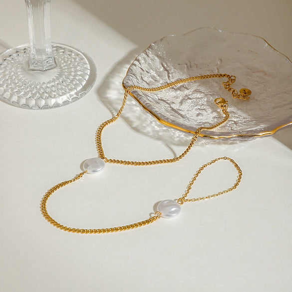 Finger Foot Chain Titanium Steel 18K Gold Geometric Style