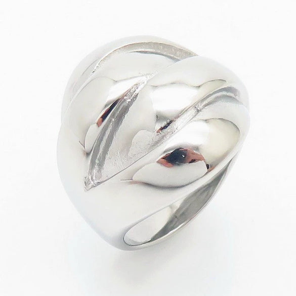 Finger Ring Titanium Steel Geometric Polishing