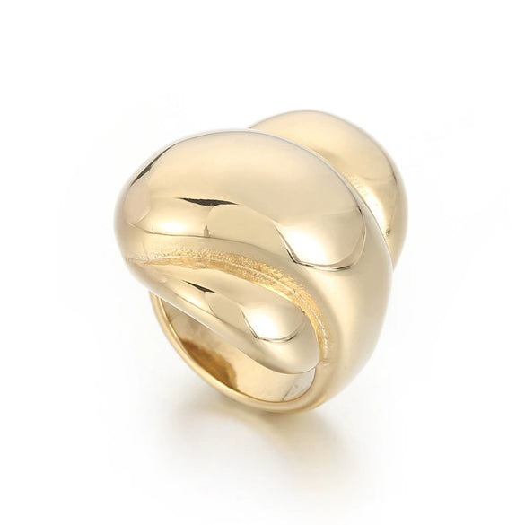 Finger Ring Titanium Steel Geometric Polishing