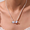 Fish Necklace Copper Natural Baroque Shaped Pearl Chain Electroplated Animal Pattern Jewelry